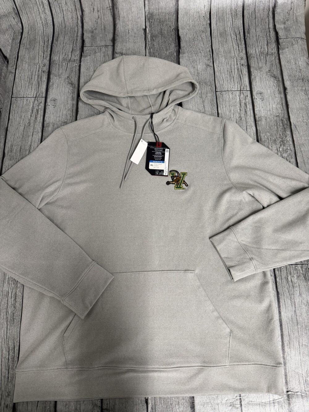 NWT Men’s ANTIGUA VERMONT CATAMOUNTS MENS CLOUD LONG SLEEVE HOODIE XL Grey